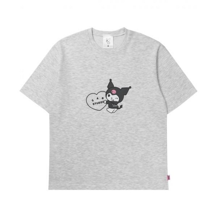 IAB Studio 아이앱 스튜디오 쿠로미 하트 티셔츠 라이트 그레이