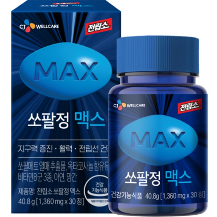 CJ 제일제당 리턴업 CJ웰케어 전립소 쏘팔정 맥스 1박스 1개월분, 1개, 30정 CJ 제일제당 리턴업 CJ웰케어 전립소 쏘팔정 맥스 1박스 1개월분, 1개, 30정