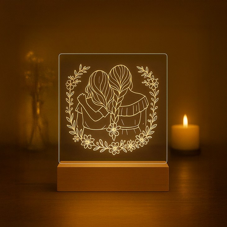 루아즈 DIY 무선 아크릴 무드등 조명 만들기 키트 미니 세트형