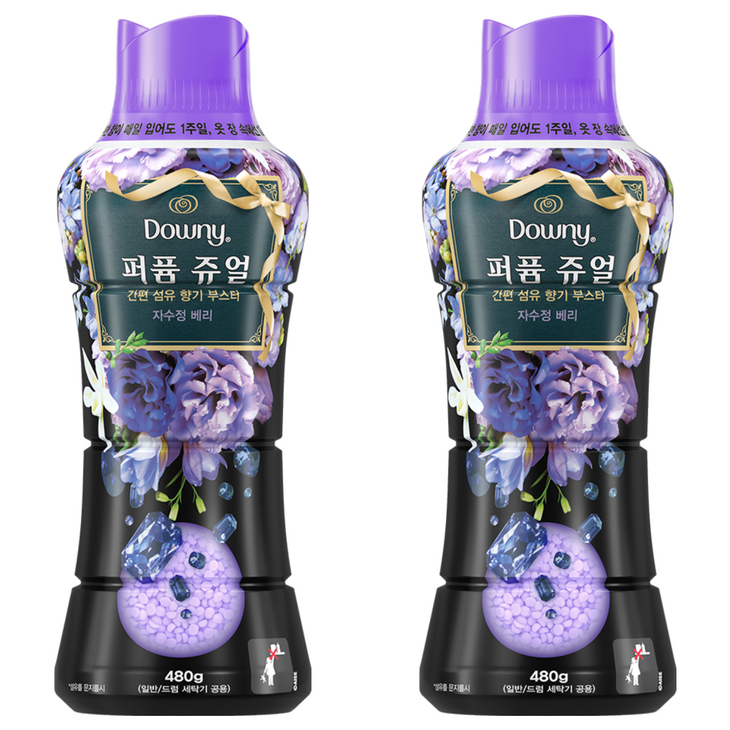 다우니 퍼퓸 쥬얼 자수정 베리 향기부스터, 480g, 2개
