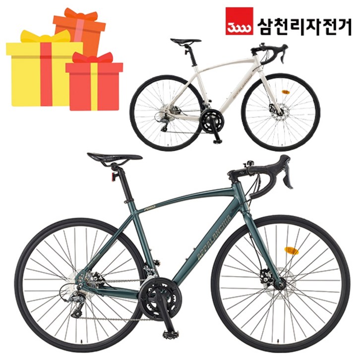 삼천리 완조립 2023 아팔란치아 700C XRS R16D 알루미늄 사이클 입문용 로드 자전거, 다크카키실버, 1개, 상세 설명 참조
