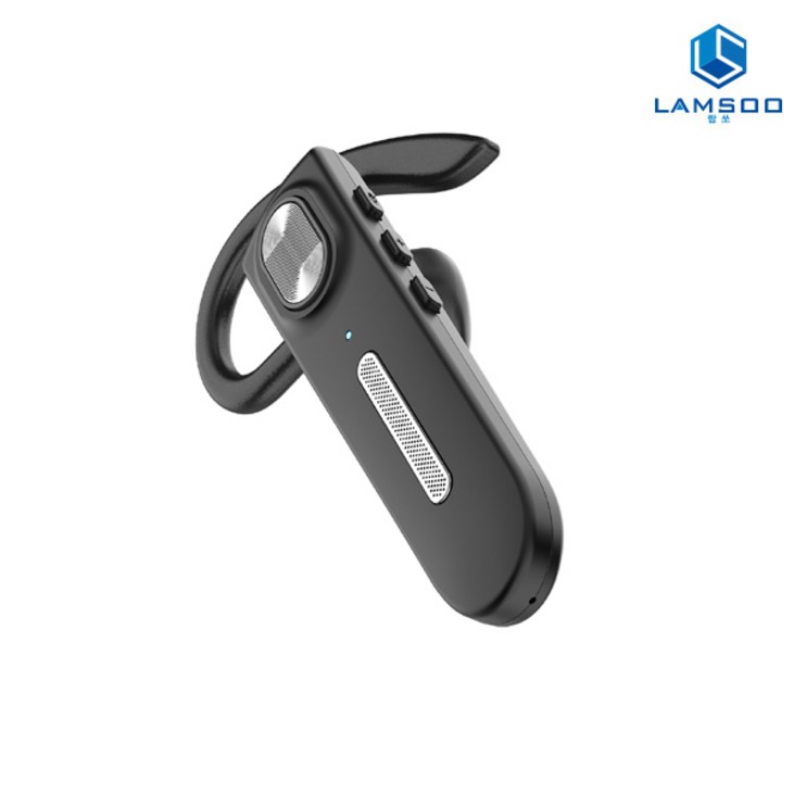 람쏘 LS-Stalk2 에스톡2 노이즈캔슬링 듀얼 빔포밍마이크 핸즈프리 귀걸이형 통화용 한쪽 한국어 음성안내 블루투스 무선 이어폰 C타입 최대30시간재생, 블랙, LS-Stalk2(에스톡2)