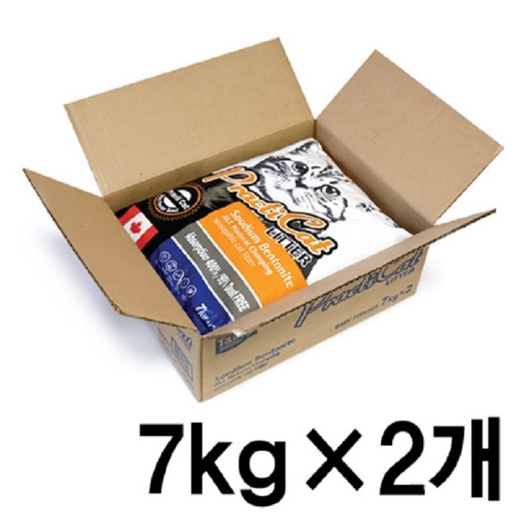 [무배]프락티캣 10L(7kg,베이비파우더향) 2개/고양이모래, 단일상품
