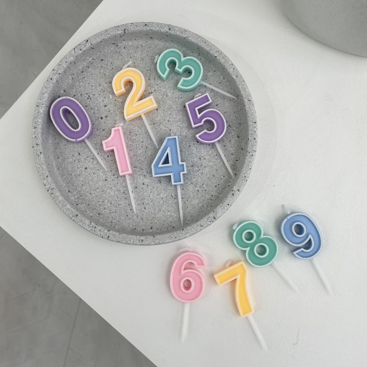 베르트폴 마카롱 숫자초 케이크 생일초 이벤트 파티 기념일, 1개