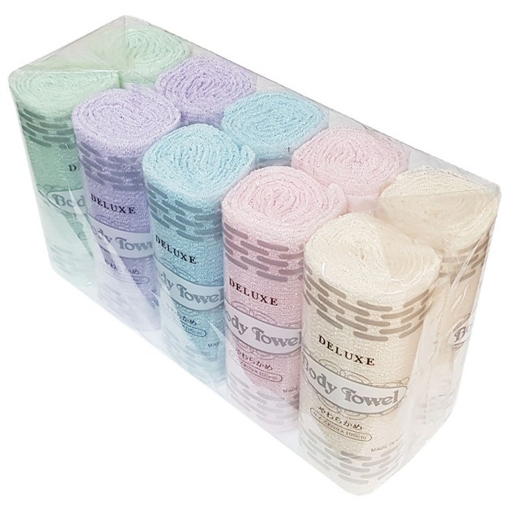 국내산 파스텔 샤워타올 10장 때타올 목욕타올