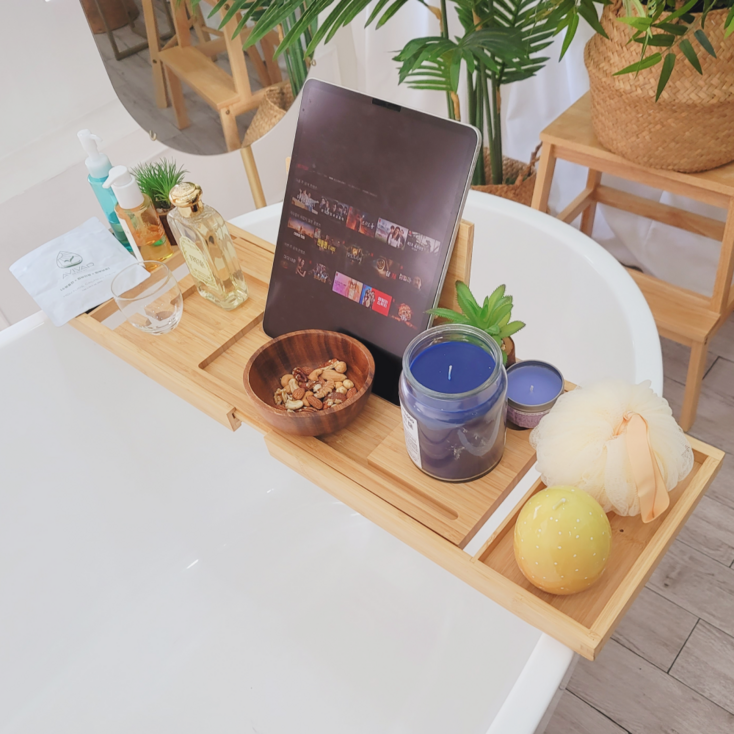 무지스 반신욕 퍼펙트 원목 욕조 트레이, 원목, 1개