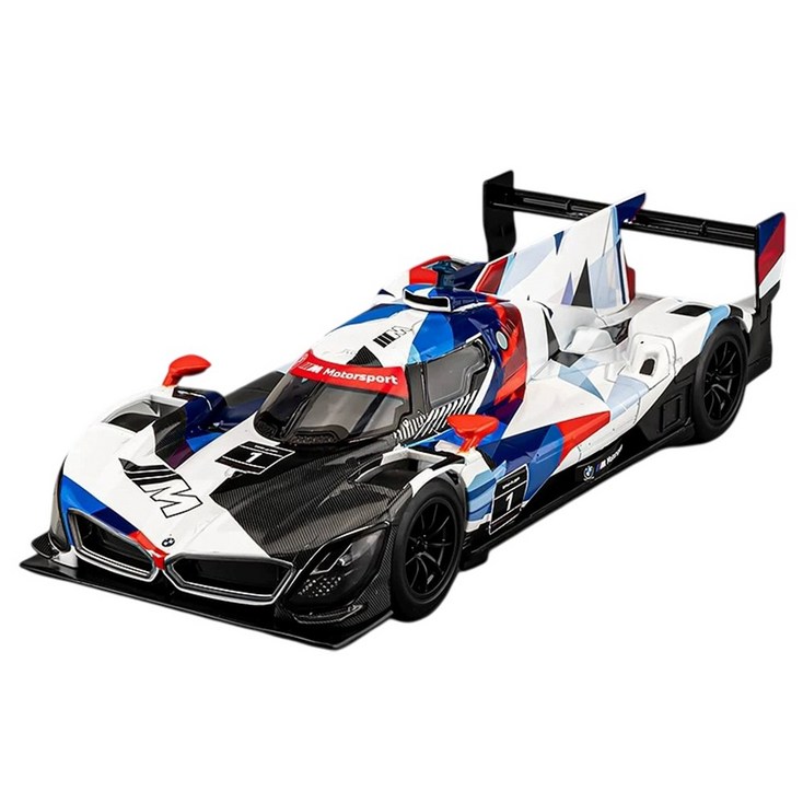 마이카 다이캐스트 합금 124 BMW M 하이브리드 V8 모델 레이싱카 자동차 모형 피규어 장식, 1개, 02.블루