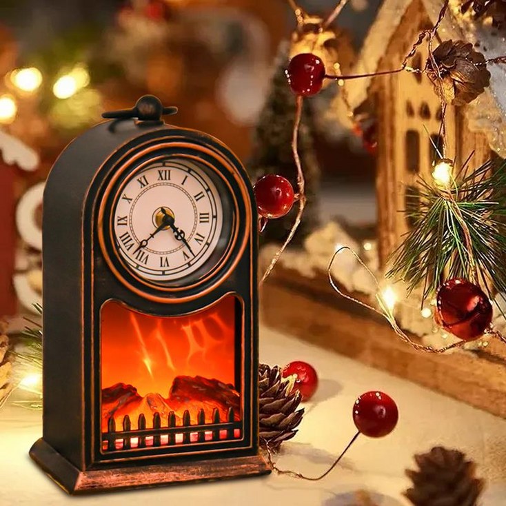 루카시아 불타는 불멍 LED차박 캥핑무드등 인테리어 벽난로, B형