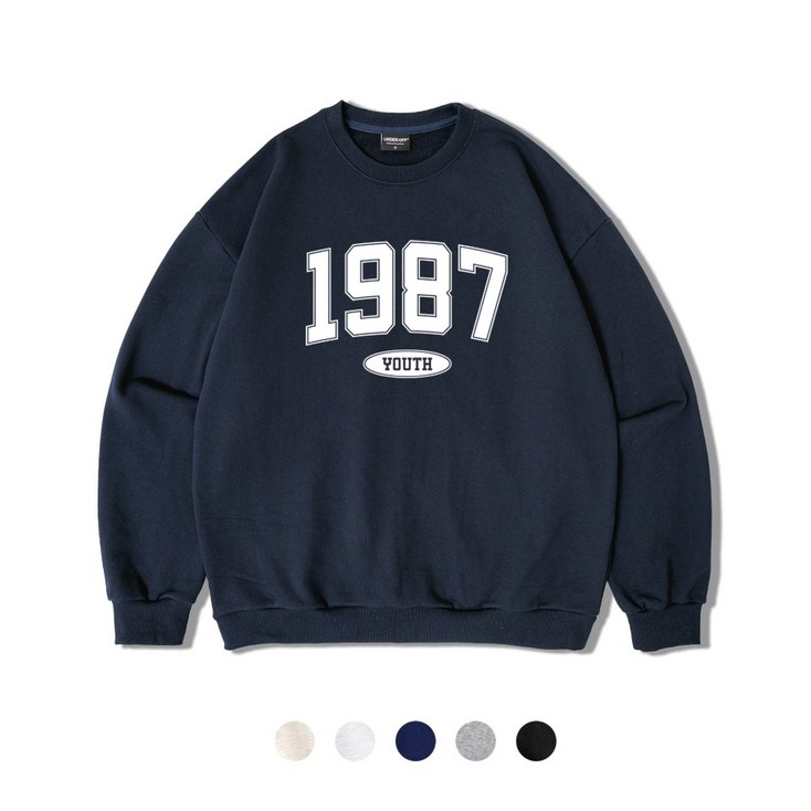 어센틱 릴렉스드 1987 맨투맨 스웨트 5colors