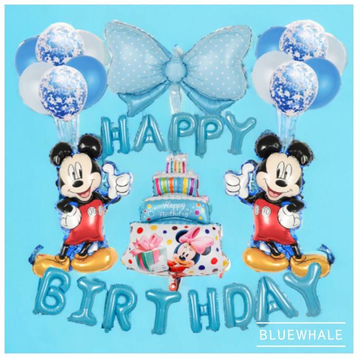국내배송 당일출고 미키미니 마우스 생일 파티 풍선세트 디즈니 대형풍선 파티용품 이벤트풍선