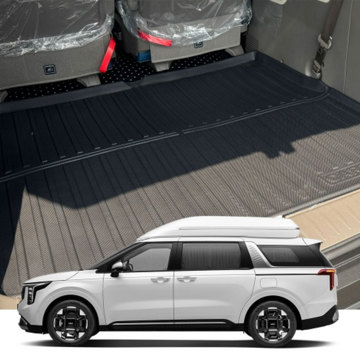 리얼핏 4세대 카니발 KA4 7인승 20년현재 논슬립 3D 트렁크매트 호환