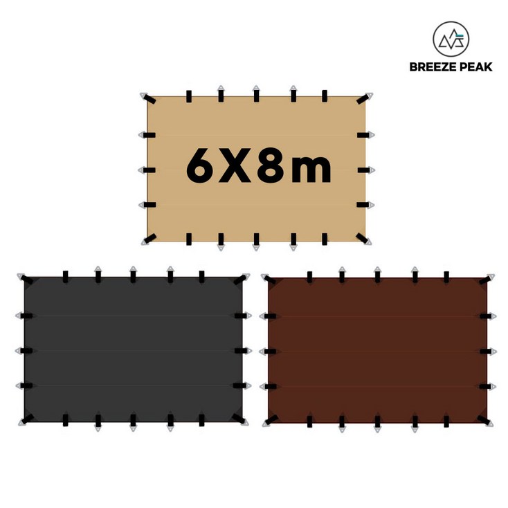 초대형 타프 스크린 블랙코팅 암막 천막 장박 차박 그늘막 6x8m