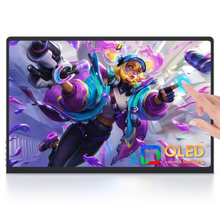 UPERFECT 포터블 모니터 3K 120Hz OLED 1000001대비도 HDR DEX 휴대용 UGame, 터치, 35.56cm