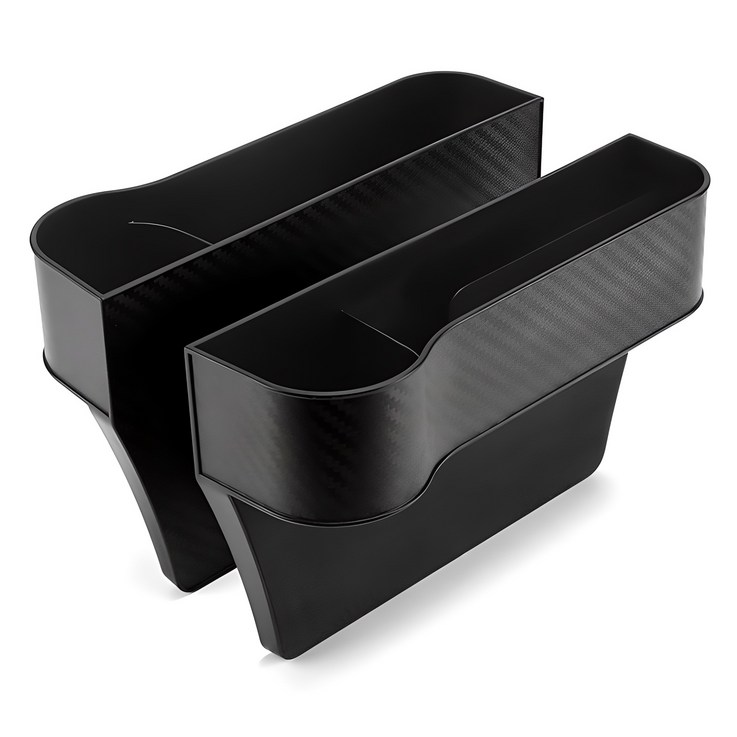 아리코 차량용 틈새 수납 운전석  조수석 사이드포켓 세트, 1세트, 블랙