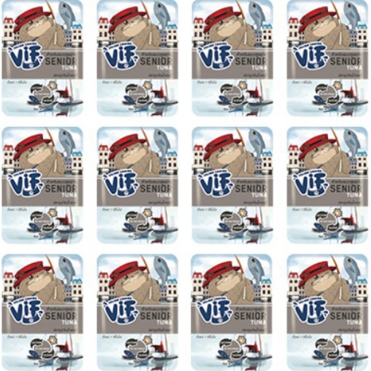 VIF 고양이 시니어 파우치 간식, 참치그레이비, 75g, 12개