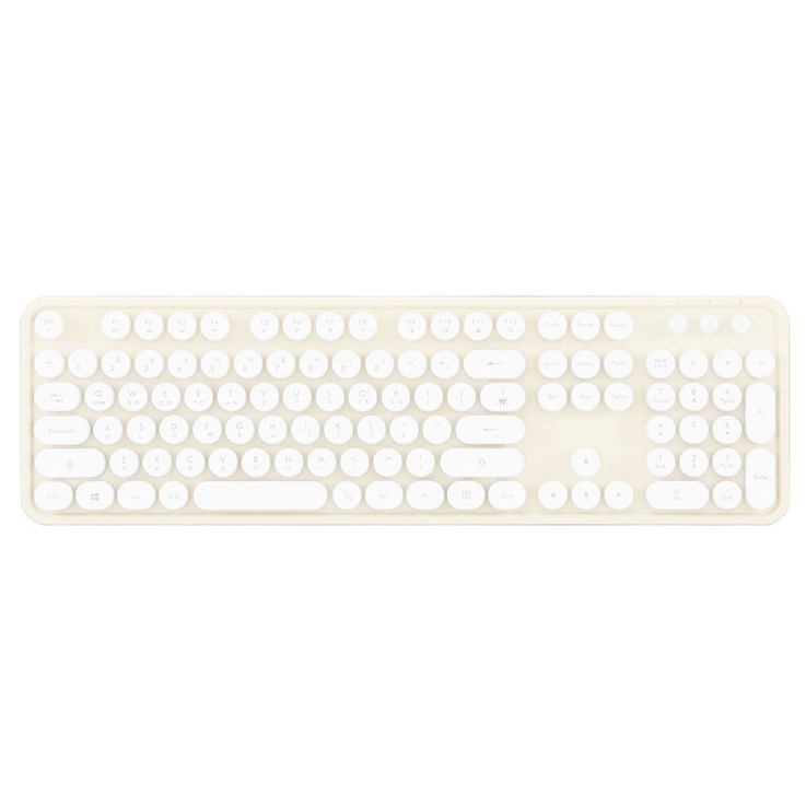 엑토 레트로 무선 일반형 키보드, 아이보리, KBD48 엑토 레트로 무선 일반형 키보드, 아이보리, KBD48