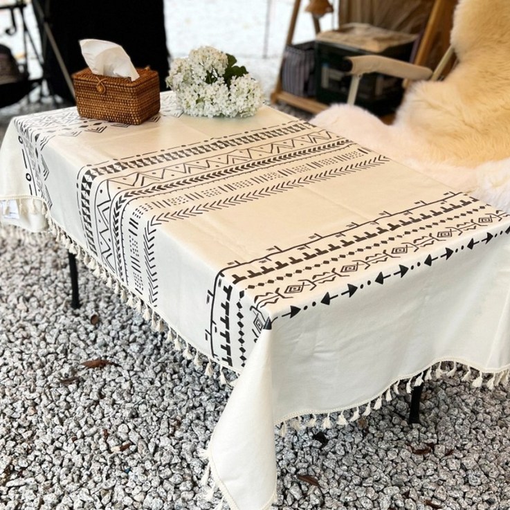 감성 캠핑 테이블보 방수 감성 차박러그 용품 식탁보 테이블보 90×150