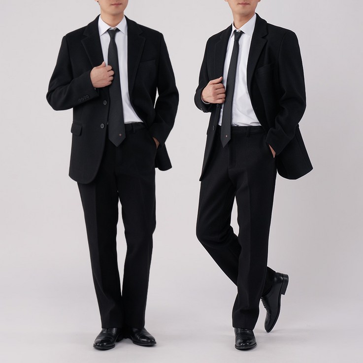 팀스핏 남성용 울 캐시미어 겨울 정장 자켓  바지 세트