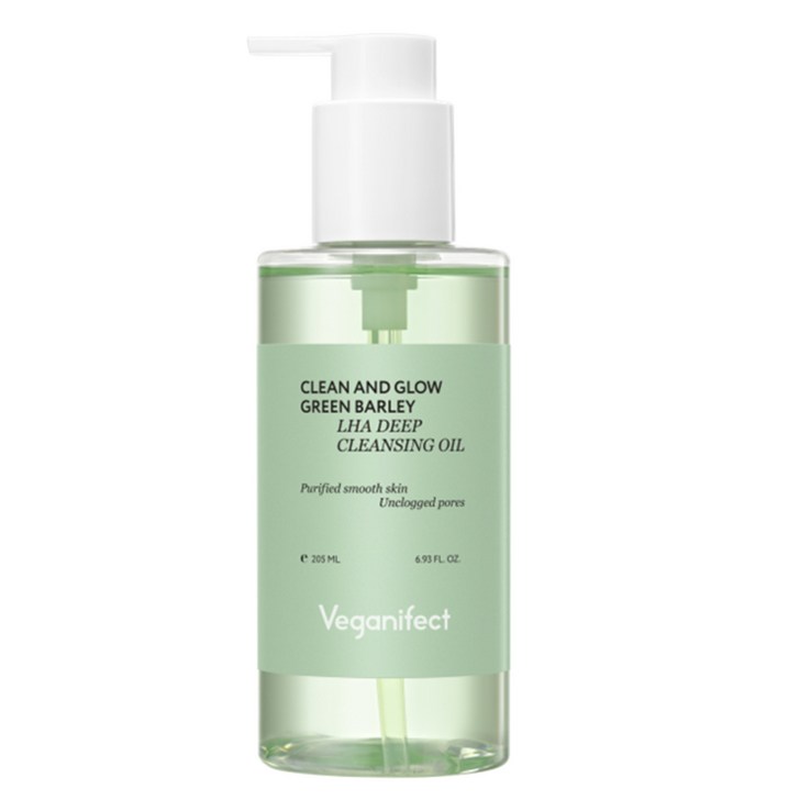 비건이펙트 클린앤글로우 청보리 LHA 모공 딥 클렌징 오일, 205ml, 1개