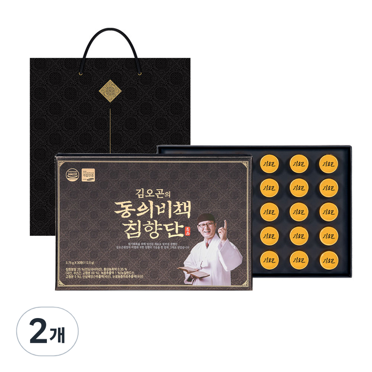 김오곤의 동의비책 침향단 30p + 쇼핑백, 2개, 112.5g