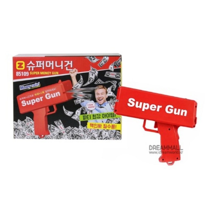 블루선 슈퍼머니건 파티 장난감  지폐