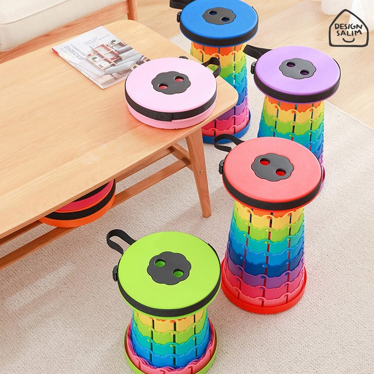 11 성인용 접이식 간이 의자 휴대용 아코디언 폴딩 자바라 코끼리 캠핑 차박 낚시 피크닉, 1세트