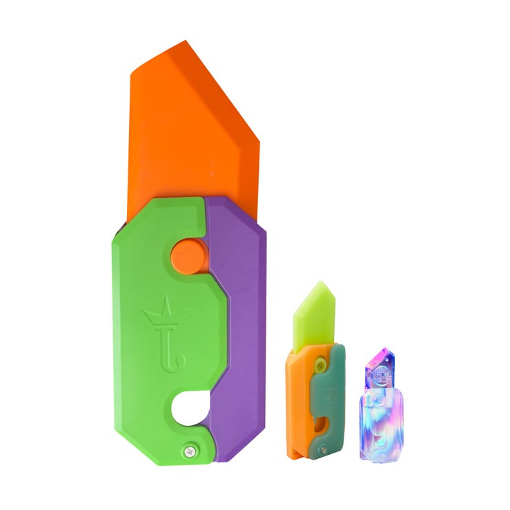 위트렌드 정품 토이나이프 3D 야광 LED 투명 세트 피젯 장난감 당근칼