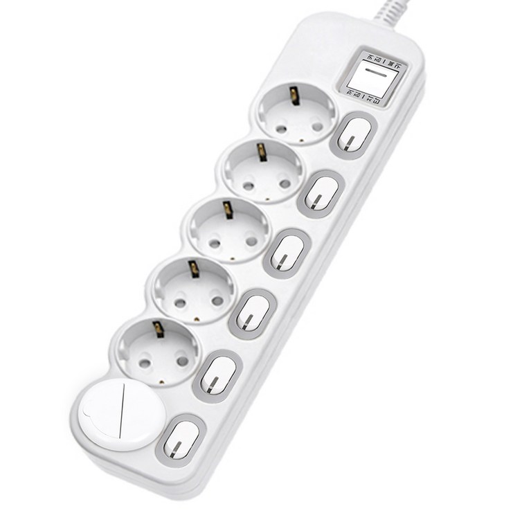 에코파워탭 국산 LED 개별 멀티탭 6구 EPM-L306 안전커버, 1세트, 1.5m - 쇼핑뉴스