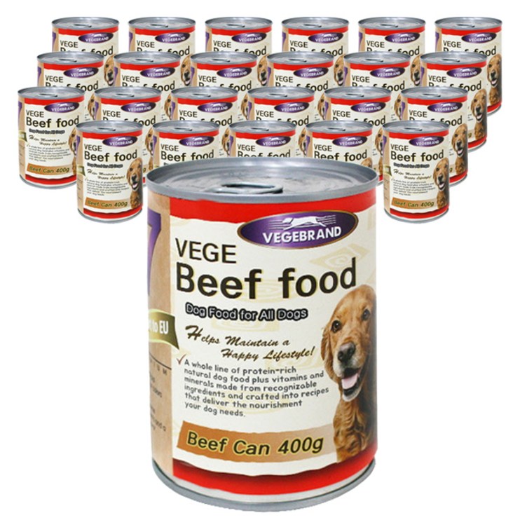 베게브랜드 반려견 원형 소고기캔 400g 베게브랜드 반려견 원형 소고기캔 400g