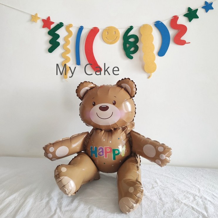 오늘발송 곰돌이 풍선 생일파티 파티꾸미기 아기백일상