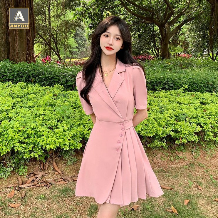 여름 반팔원피스 퍼프소매 플리츠 원피스 미니원피스 XY5920 여름 반팔원피스 퍼프소매 플리츠 원피스 미니원피스 XY5920