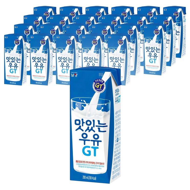 맛있는우유GT 멸균우유, 200ml, 24개 맛있는우유GT 멸균우유, 200ml, 24개