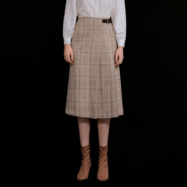 주드맥콜 Nicole Check Pleated Skirt