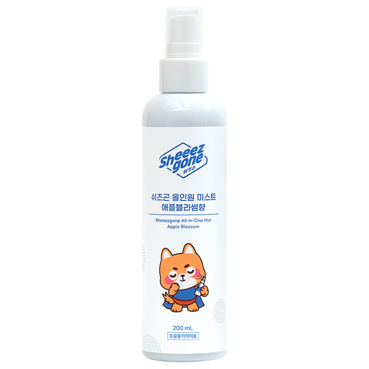 쉬즈곤 강아지 올인원 저자극 미스트 애플블라썸향