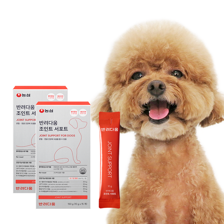 농심 반려다움 강아지 관절 영양제 반려견 슬개골 조인트 서포트 150g, 2개, 고구마, 뼈관절 강화 농심 반려다움 강아지 관절 영양제 반려견 슬개골 조인트 서포트 150g, 2개, 고구마, 뼈관절 강화