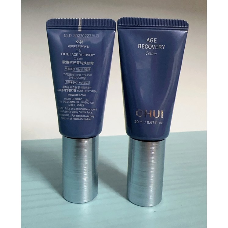 OHUI 오휘 에이지 리커버리 크림 20ml x 2개 케이스 없음, 1세트 OHUI 오휘 에이지 리커버리 크림 20ml x 2개 케이스 없음, 1세트