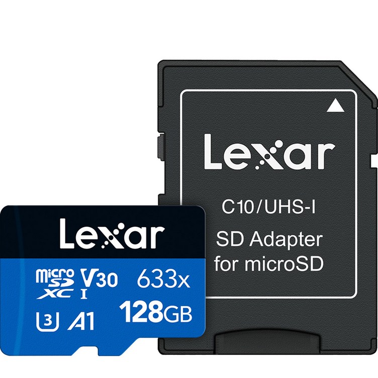 렉사 메모리 카드 SD 마이크로 고프로 블랙박스 HighPerformance microSDXC UHSI 633배속, 128GB 렉사 메모리 카드 SD 마이크로 고프로 블랙박스 HighPerformance microSDXC UHSI 633배속, 128GB