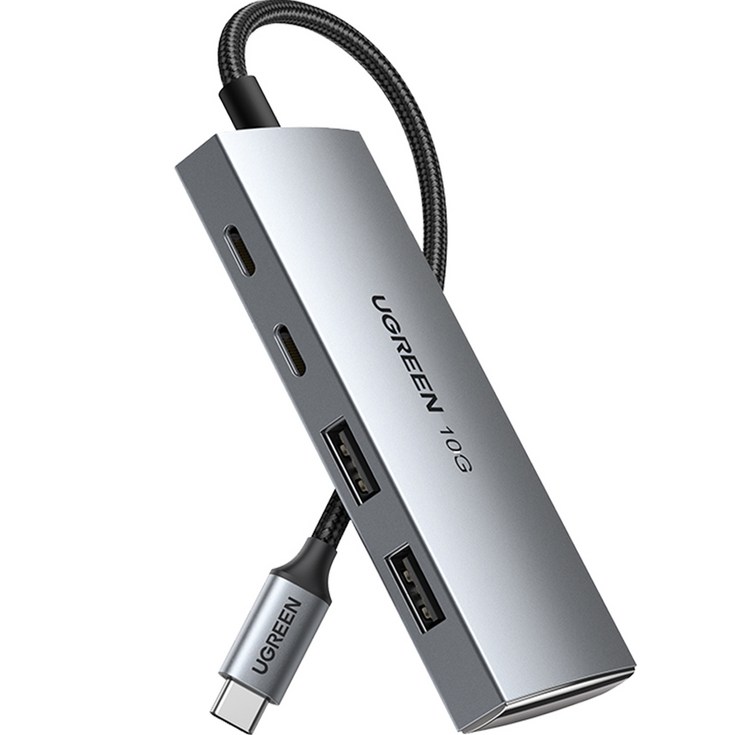 유그린 Gen2 10Gbps C타입 고속 멀티 USB3.2 허브 CM480, 메탈그레이
