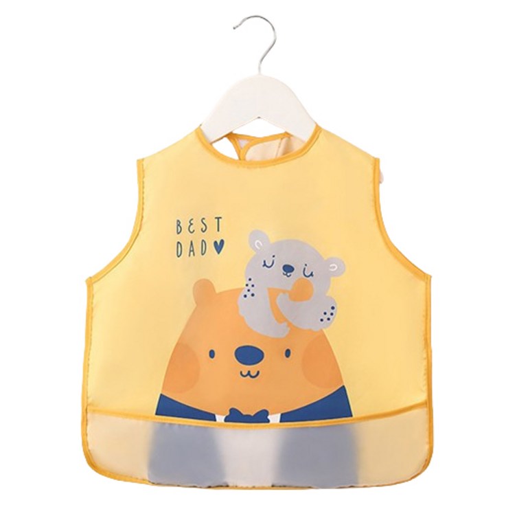 일상속반짝 유아용 조끼형 방수 이유식 턱받이