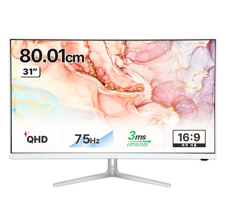 인터픽셀 QHD 화이트 에디션 모니터, 80cm, IPQ3220일반
