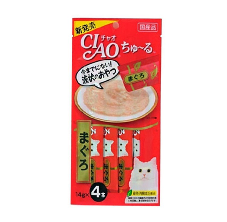 이나바 챠오츄루 참치 14g 4p SC71 고양이간식 고양이 간식 파우치 캣간식 애완용품
