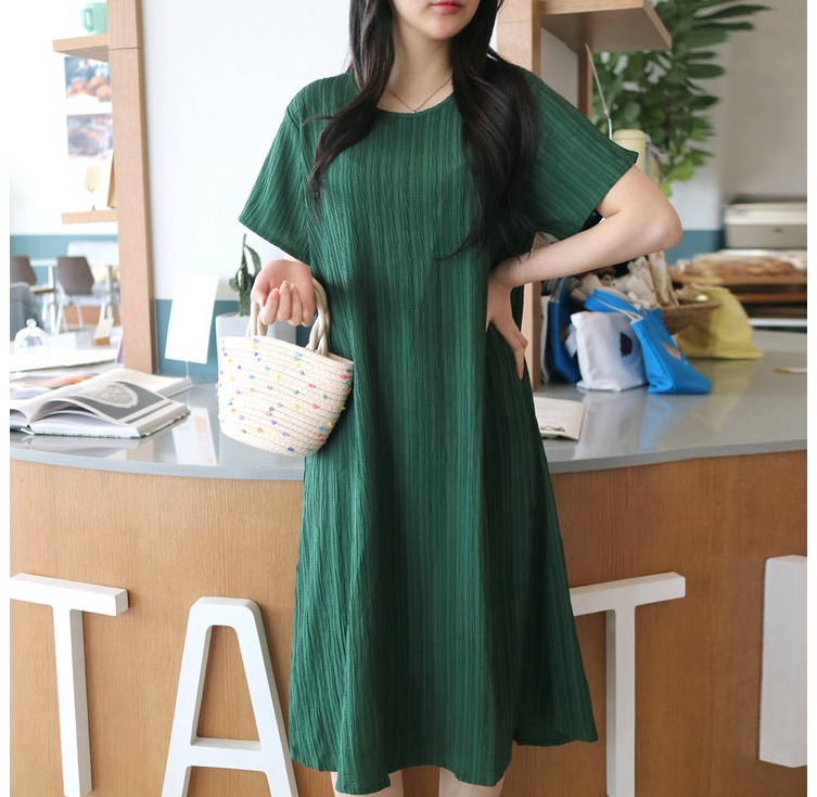 메리앤유 빅사이즈 플리츠 인견주름 데일리원피스