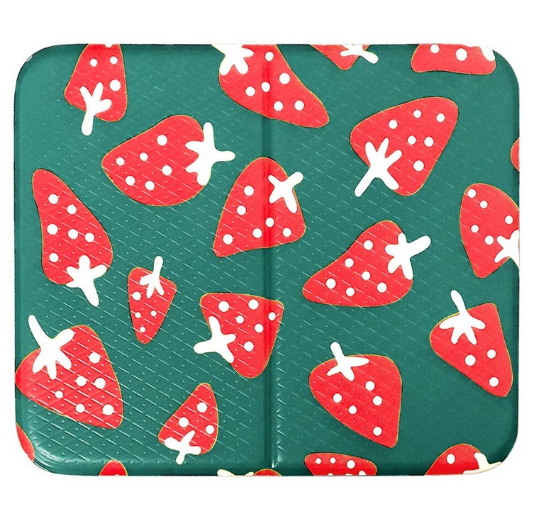 토탈하우스 딸기방석 사우나방석 접이식방석 목욕방석 휴대용방석 1인용 쿠션방석 다용도미니매트