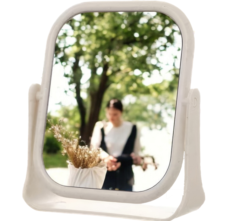 피크플로우 화장대 메이크업 양면 360도 회전 탁상거울