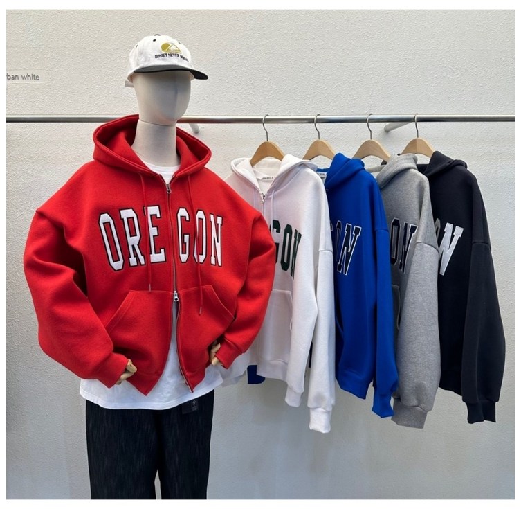 urban white 오레곤 집업 후드