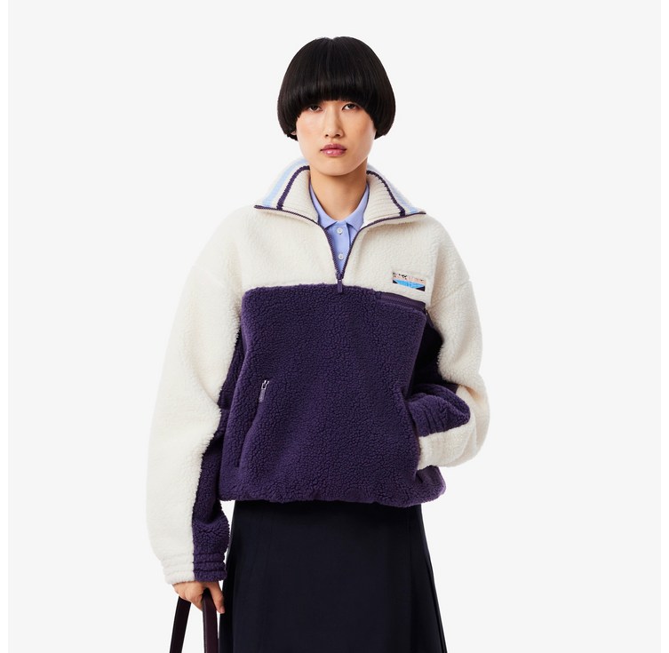 라코스테 공식 여성 폴라폴리스 하프집업 스웻셔츠 SF526655N AIE