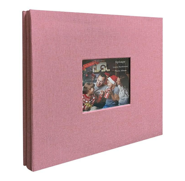 데일앤드 초음파 사진 인생네컷 성장앨범 대용량 포토북 접착식앨범 30매, 핑크