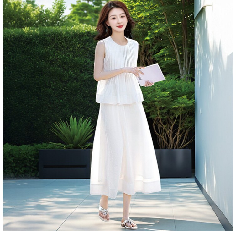 쉐바 샤블리핀턱투피스