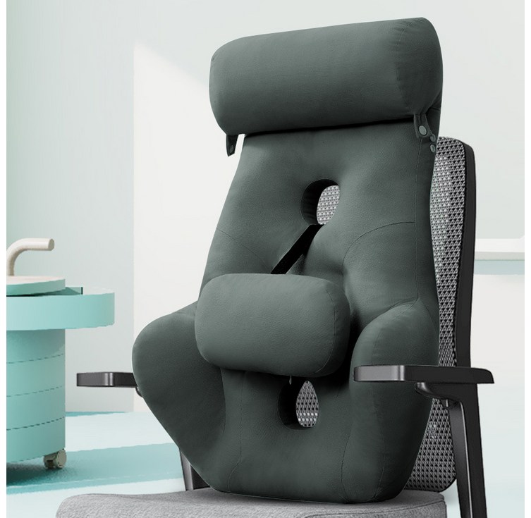 Pogeuni 사무실 사무용 바른자세 허리 쿠션 조절가능한 고급형 대형 의자 등받이 쿠션