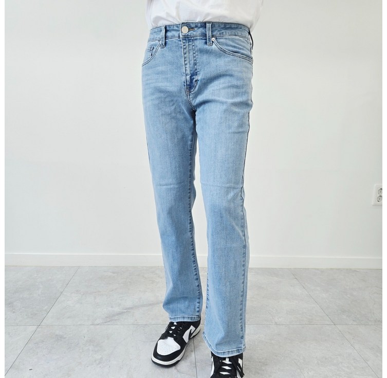 게스 남성 가벼운 스트레이트핏 LBL 일자 청바지 패션양말증정